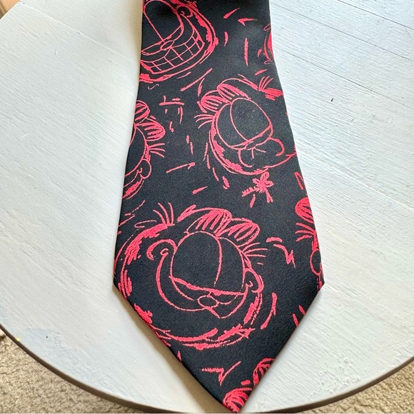 Vintage 1978 Red and Black Garfield Collectors Balancine Inc Necktie - Picture 2 of 7